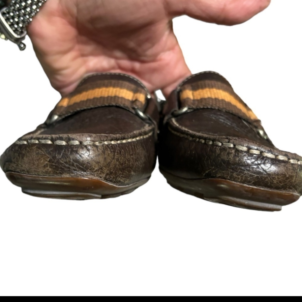 Geox Spira Dark Brown Loafers Size 37.5 / Ladies Size 6 Leather Driving Loafers - Picture 5 of 14